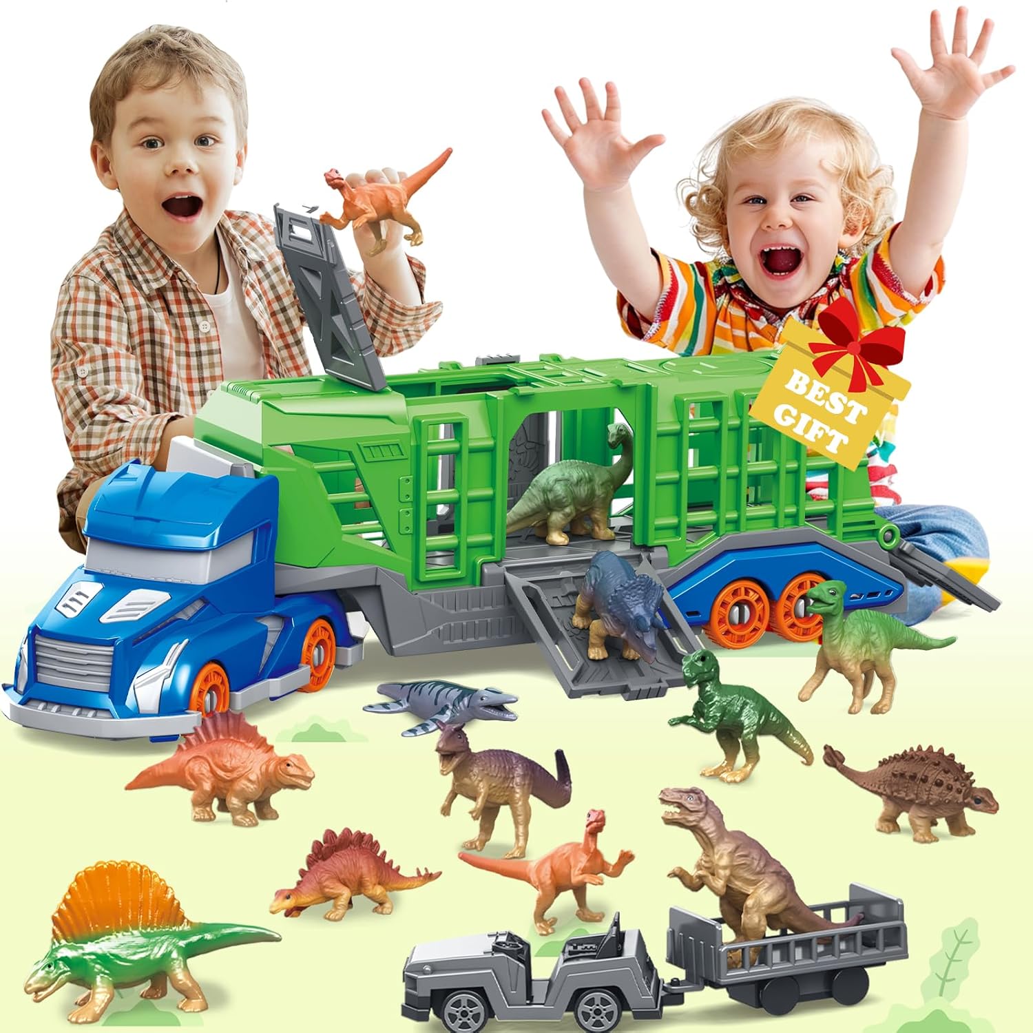 Kids Toys 3 Year Old - مجموعة ألعاب مركبات نقل الحيوانات على