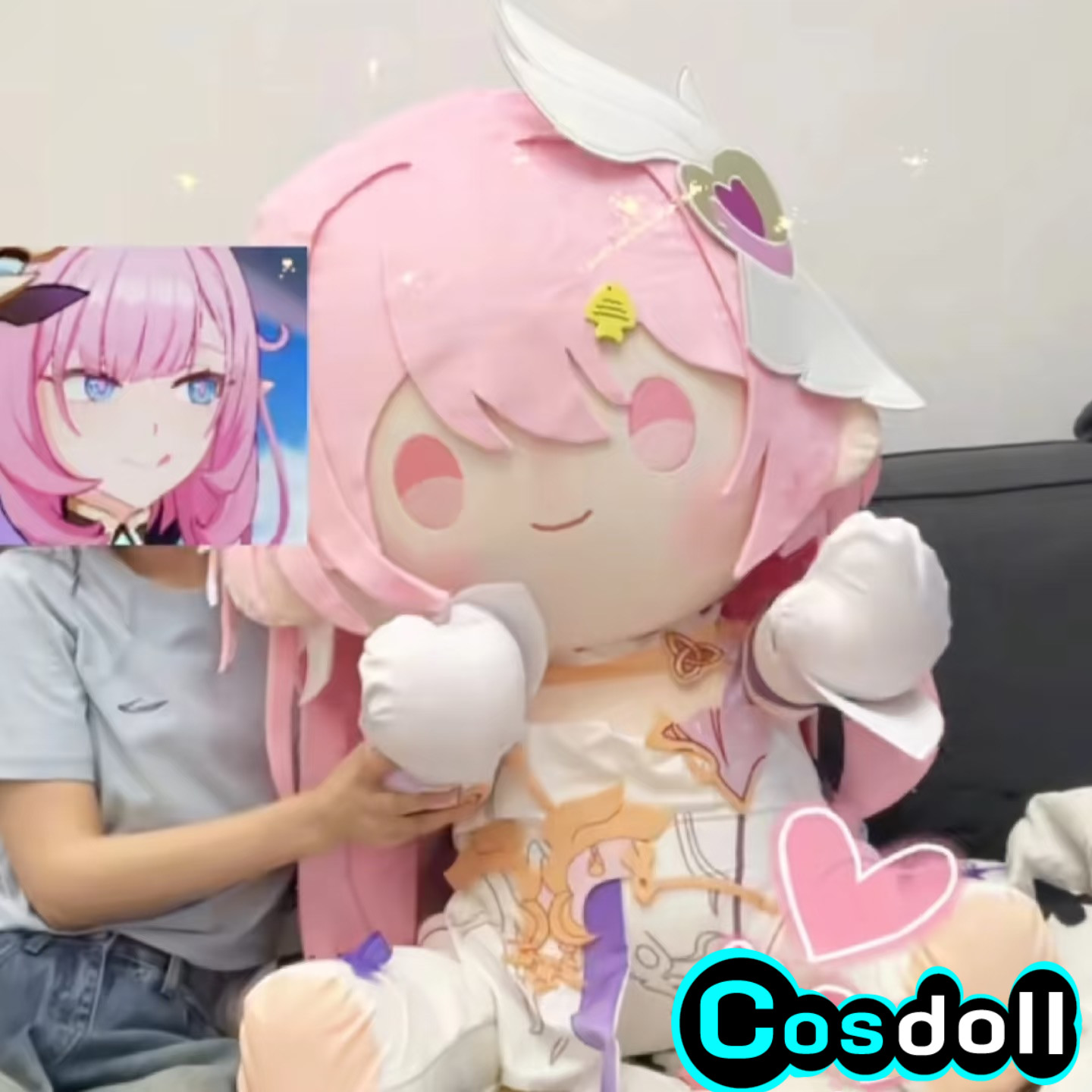 Soft Plush Doll - 80 سنتيمتر هونكاي تأثير 3 إليسيا