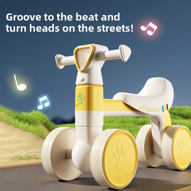 Kids Toys 3 Year Old - دراجة توازن للأطفال بأربع عجلات، مشاية