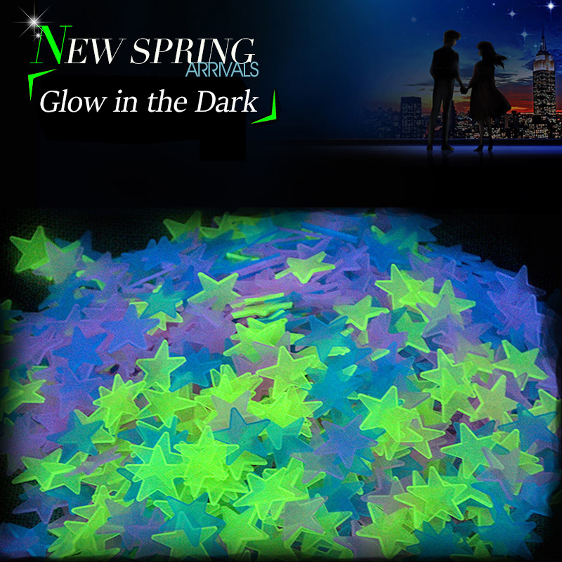 Glow In Dark Stars - 50 قطعة من ملصقات النجوم المضيئة