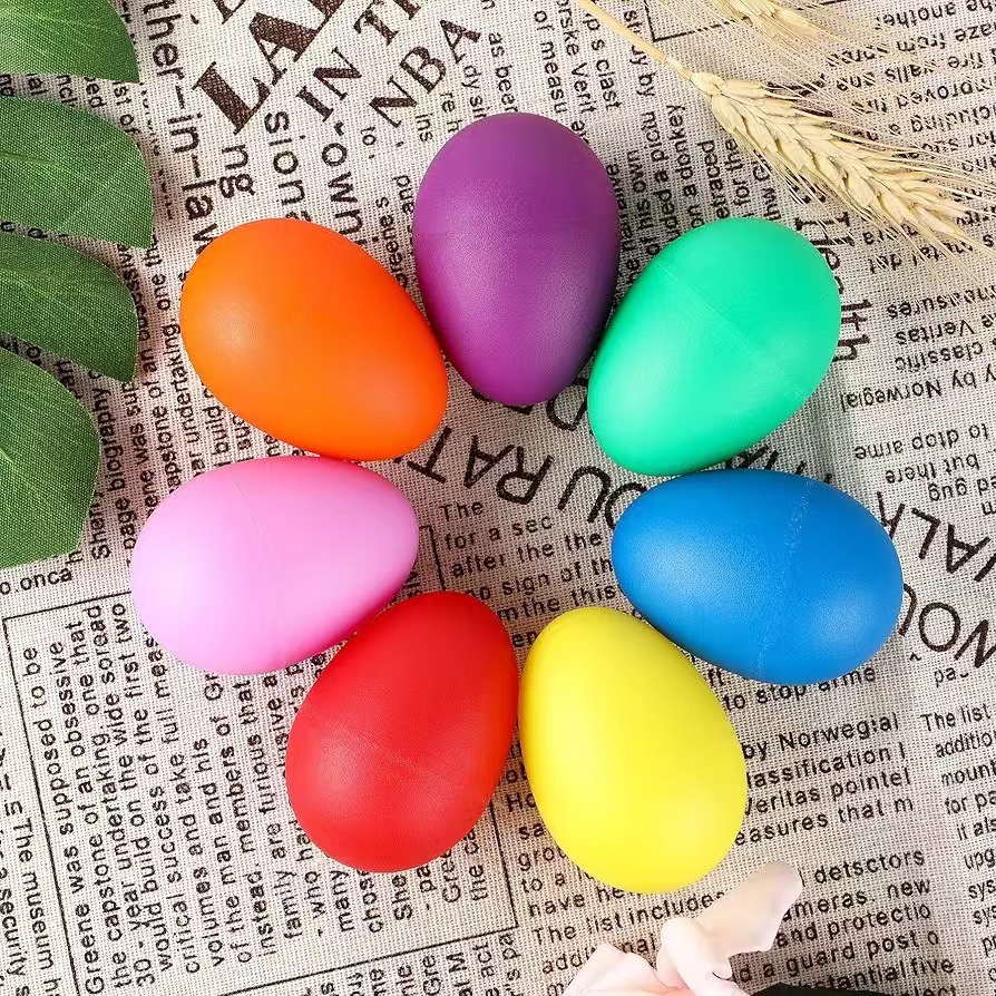 Kids Toys Easter - 2 قطعة هزازات البيض البلاستيكية قرع