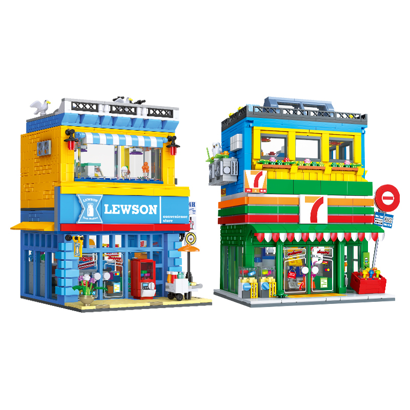 Kids Toys In Store - مجموعة بناء متجر صغير في شارع