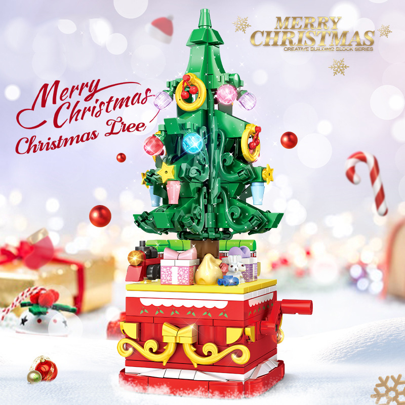 Best Kids Toys Xmas - شجرة عيد الميلاد اللبنات الشتاء قرية