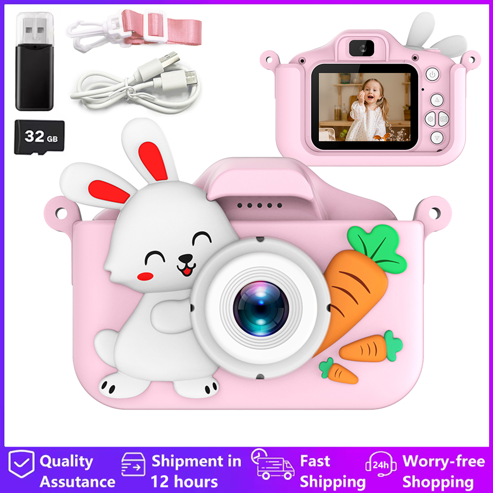 Kids Toys Top View - أطفال كاميرا رقمية كاميرا مزدوجة HD