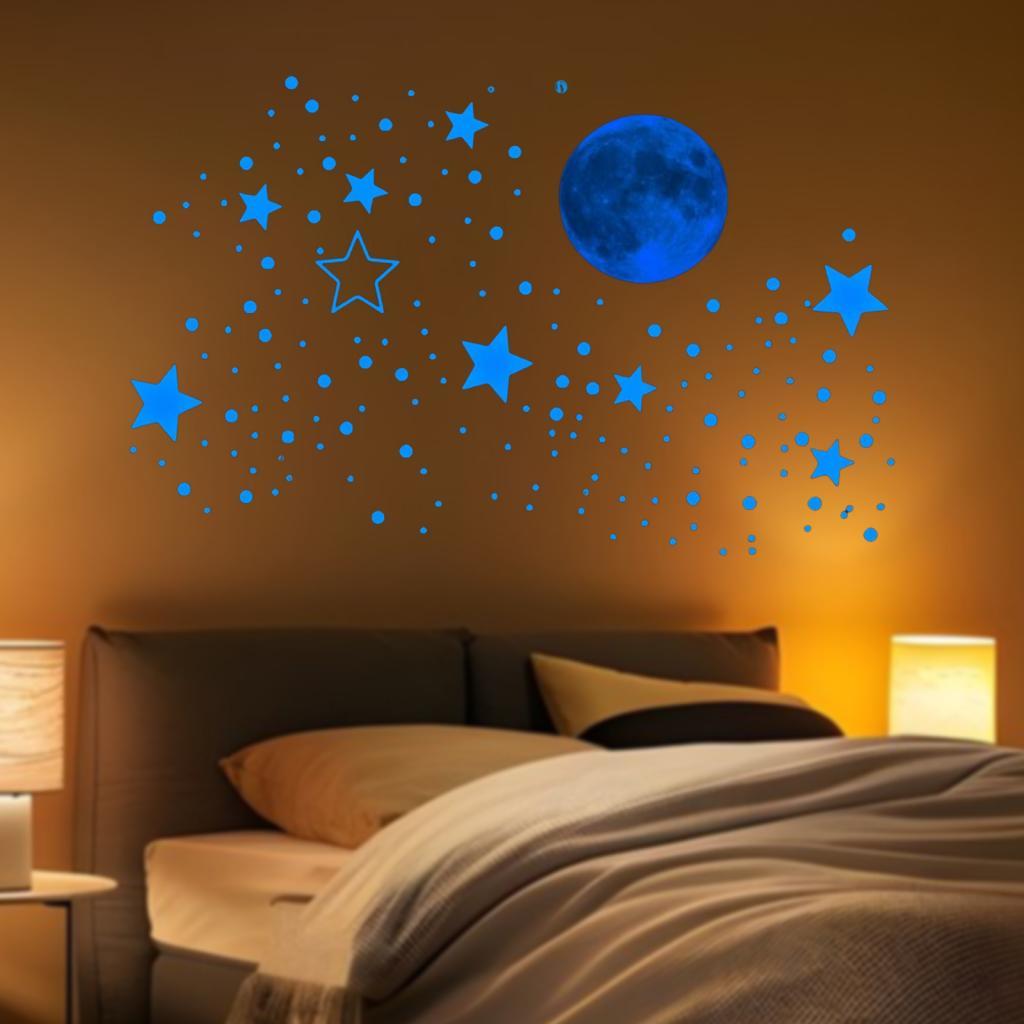 Glow In Dark Stars - 5x توهج في الظلام ملصقات جدار