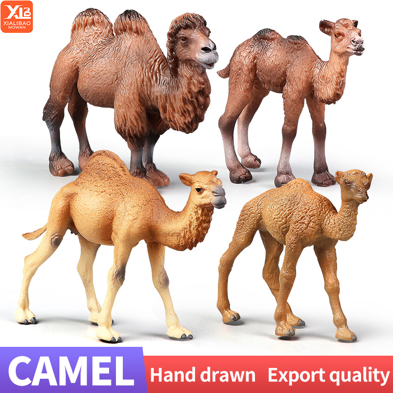 Kids Toys Packaging - مجموعة نماذج حيوانات الجمل الصلبة لمحاكاة
