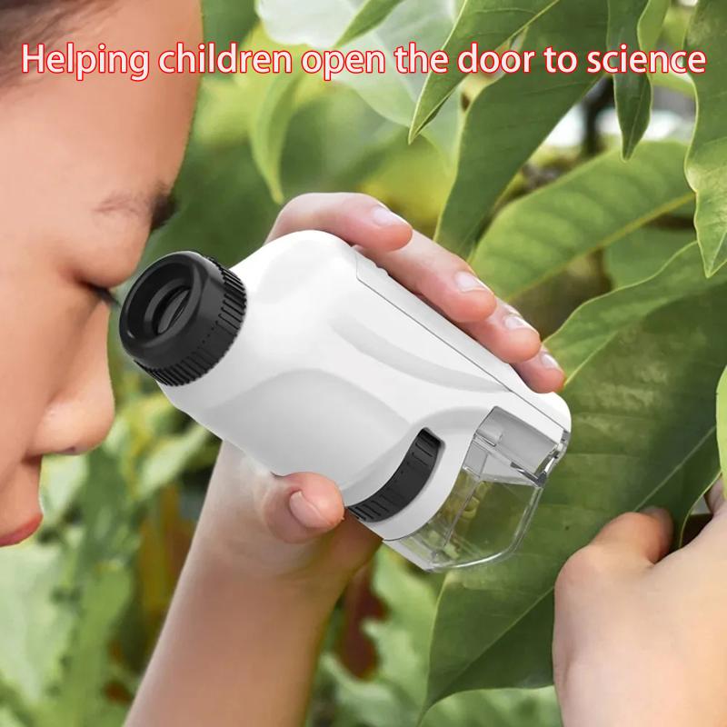 مجهر محمول باليد 60-120x يعمل  - مراجعة Microscope Kids Science وسعره