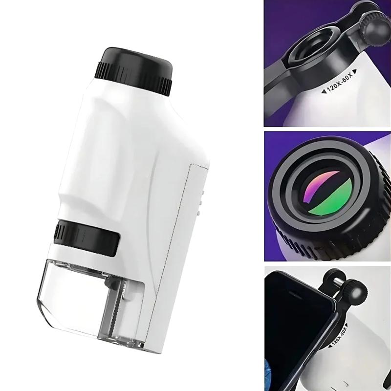 مجهر محمول باليد 60-120x يعمل  - مراجعة Microscope Kids Science وسعره