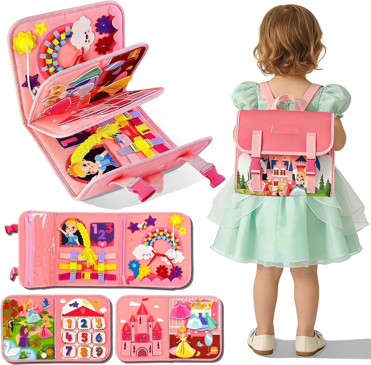 حقيبة ظهر للنشاطات على شكل قلع - مراجعة Kids Quiet Toys وسعره