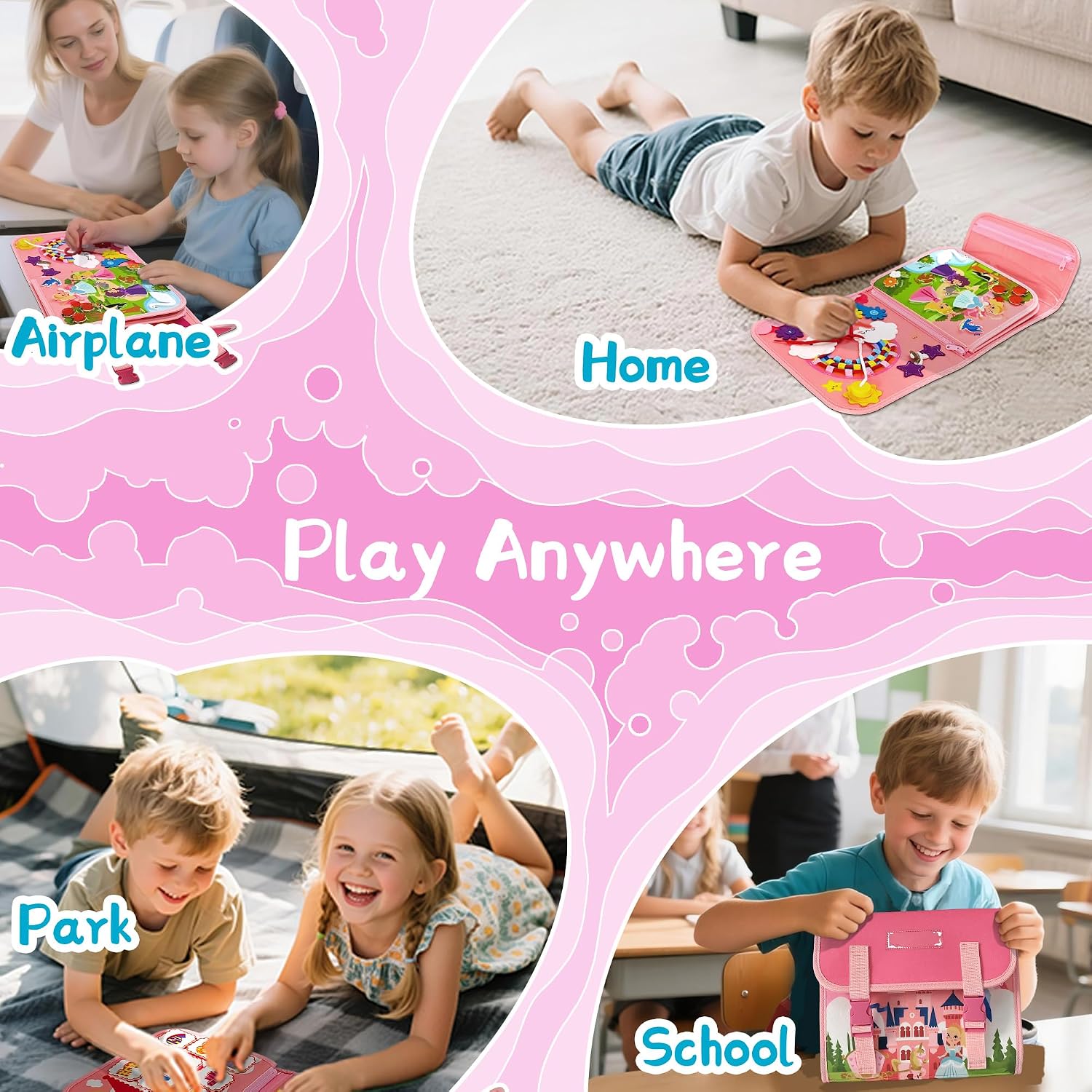 حقيبة ظهر للنشاطات على شكل قلع - مراجعة Kids Quiet Toys وسعره