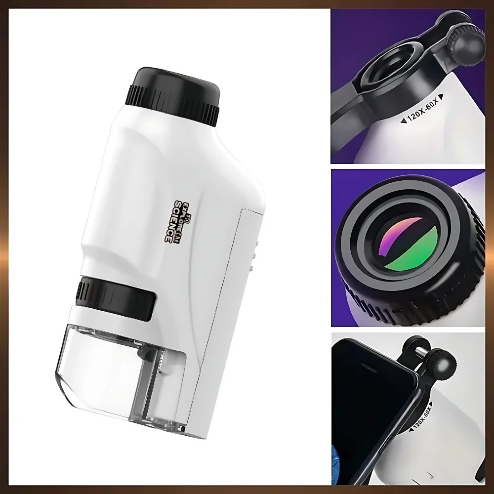 مجهر XC 60-120x مجهر محمول بال - مراجعة Microscope Kids Science وسعره