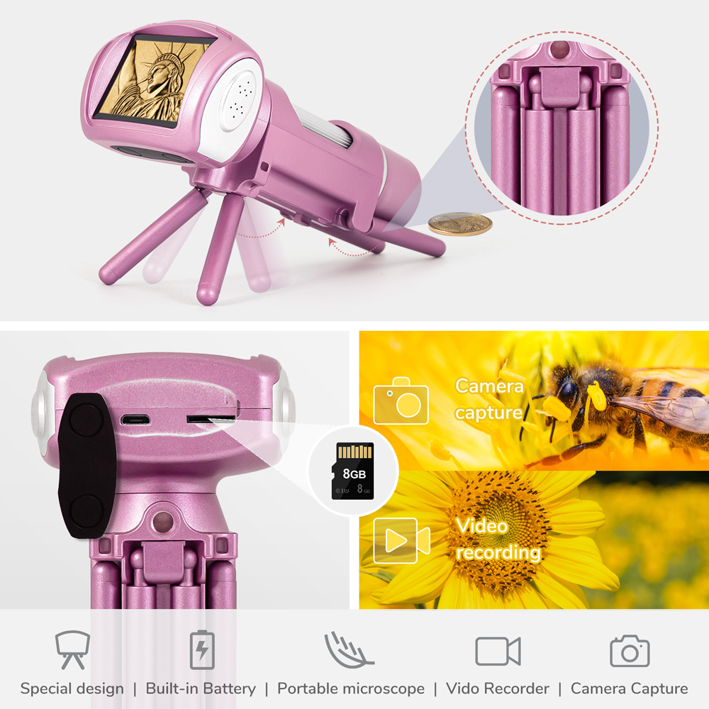 Andonstar 50x-300X LCD مجهر رق - مراجعة Microscope Kids Science وسعره
