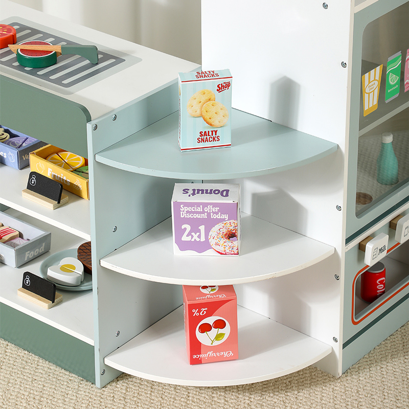 مجموعة لعب متجر البقالة الخشبي - مراجعة Kids Toys In Store وسعره