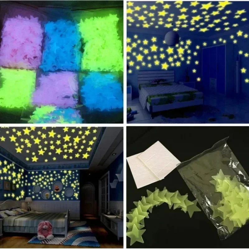 50-100 قطعة من ملصقات النجوم ا - مراجعة Glow In Dark Stars وسعره