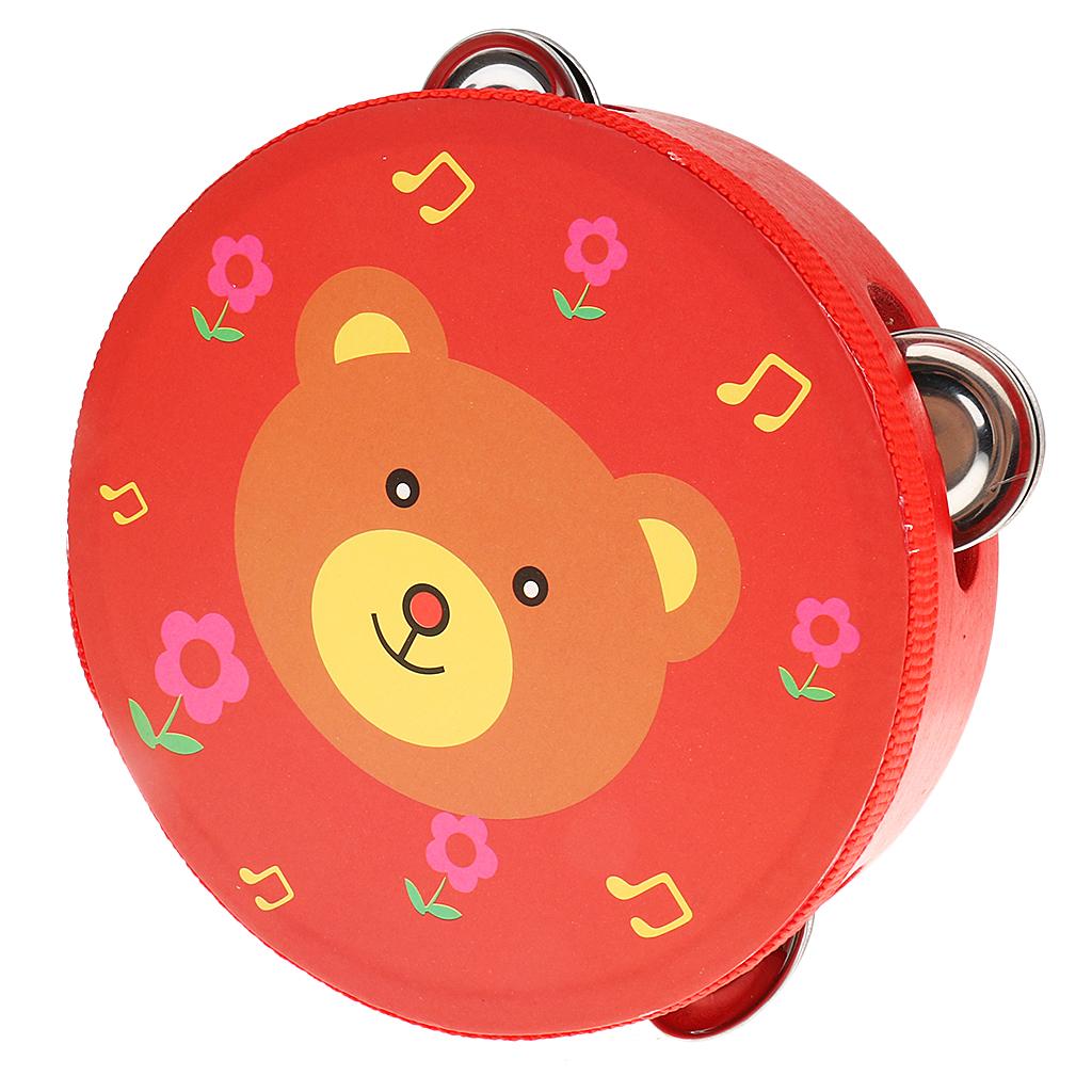 جرس يدوي خشبي، دف صغير، لعبة إ - مراجعة Kids Toys Learning وسعره
