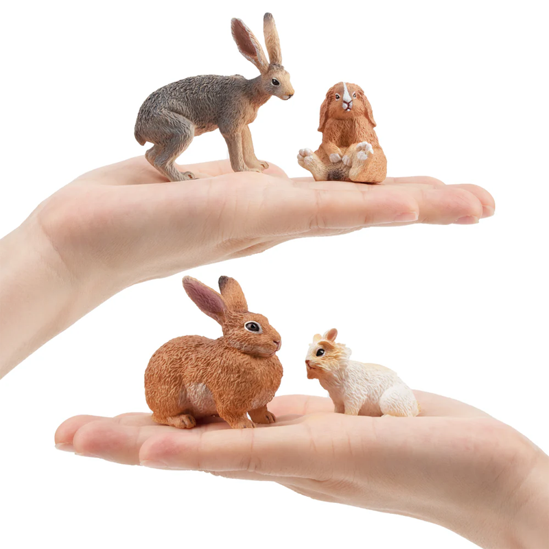 12 قطعة محاكاة أرنب مزرعة نماذ - مراجعة Kids Toys Easter وسعره