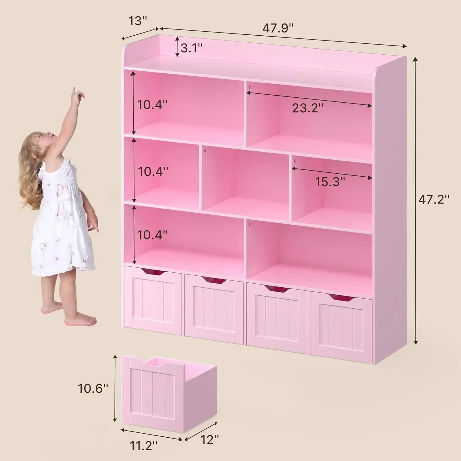 خزانة ألعاب للأطفال مع أدراج م - مراجعة Kids Toys Drawers وسعره