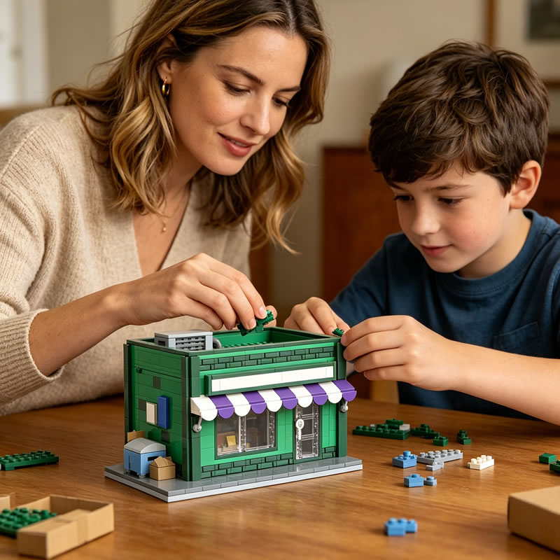 مكعبات بناء MOC، نموذج متجر شا - مراجعة Kids Toys In Store وسعره