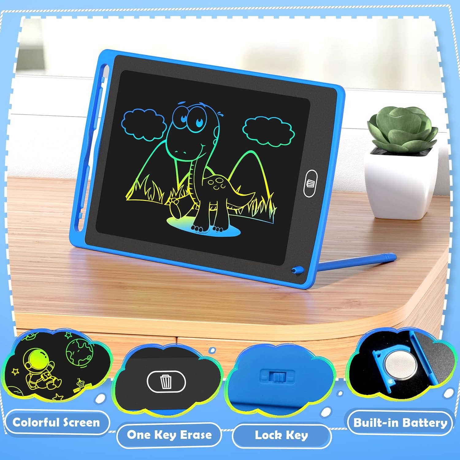 لوح كتابة LCD للأطفال، لوح رسم - مراجعة Kids Toys Learning وسعره