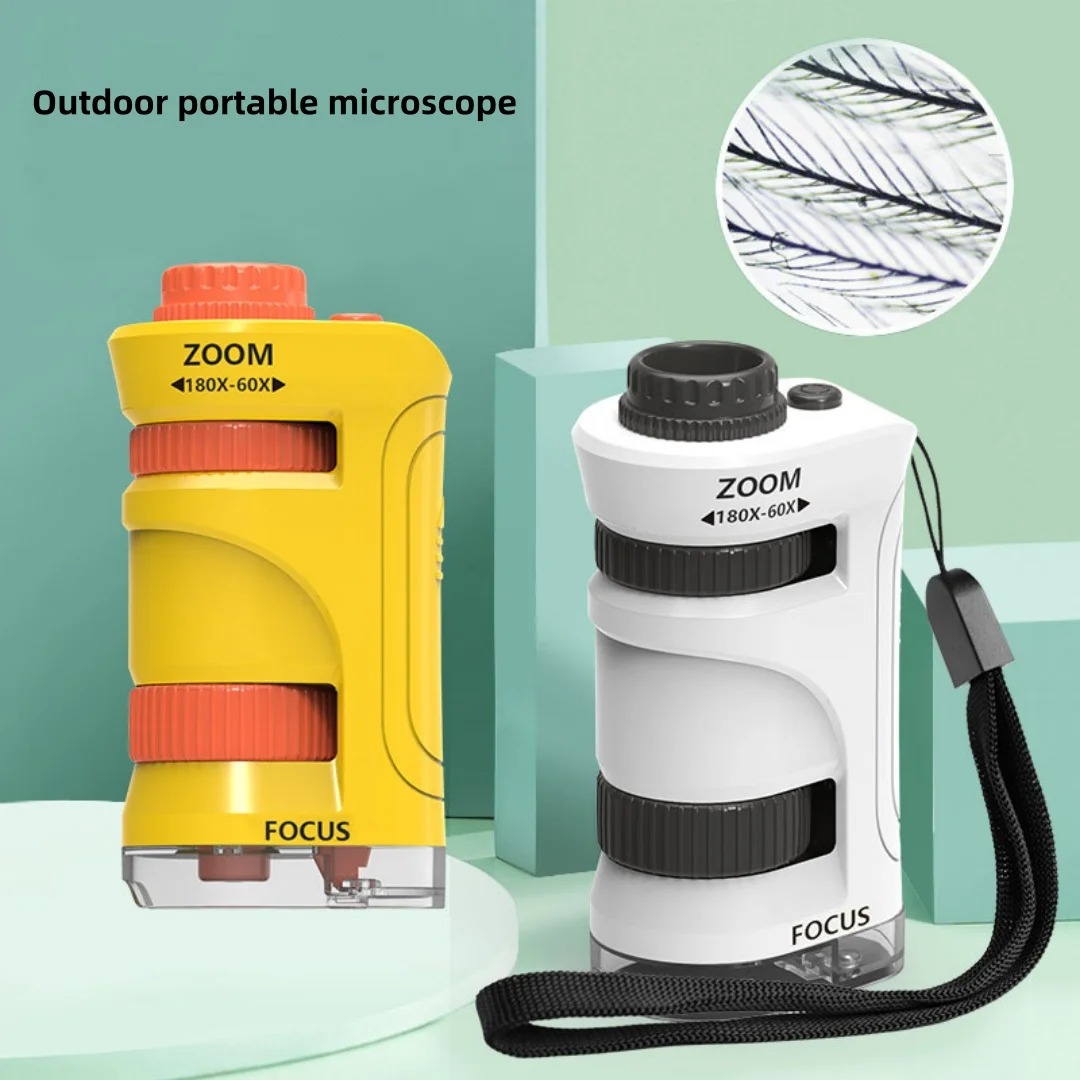 مجهر أطفال للعب بتكبير 60-180  - مراجعة Microscope Kids Science وسعره