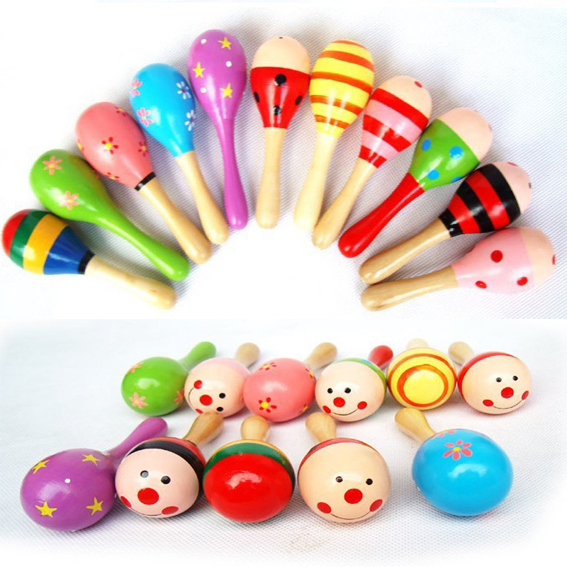 2 قطعة خشخيشات خشبية صغيرة ملو - مراجعة Kids Toys New Born وسعره