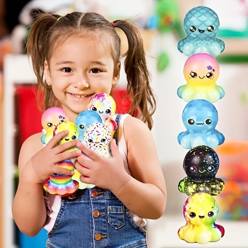6/12 قطعة ألعاب الأخطبوط الإسف - مراجعة Kids Toys Easter وسعره